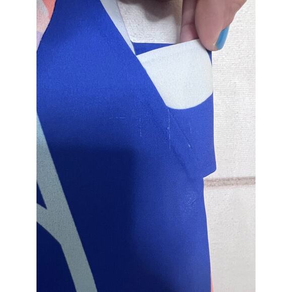 Crosby by Mollie Burch Blue Floral Printed Mini Shift Dress Size SM - Picture 4 of 8